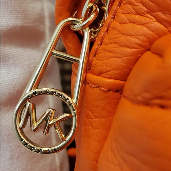 Michael Kors leather clementine orange mini backpack - Picture 2 of 10